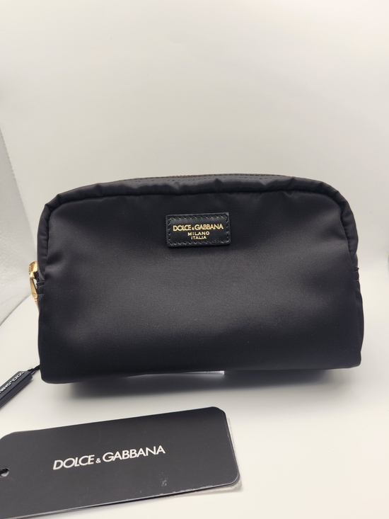 Dolce & Gabbana Handbags - Dolce & Gabbana Black Nylon Cosmetic Pouch w/ Dustbag & COA